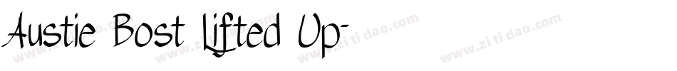 Austie Bost Lifted Up字体转换